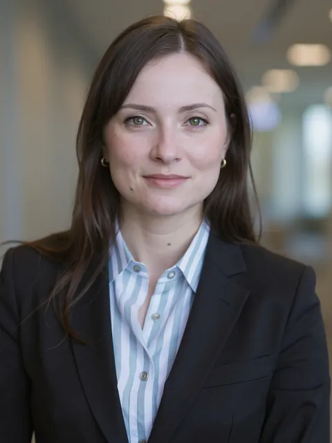 Professional headshot of a woman in a work suit