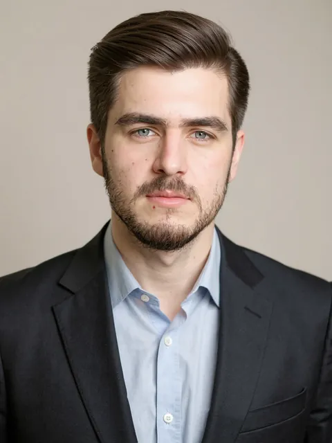 Corporate headshot with neutral background
